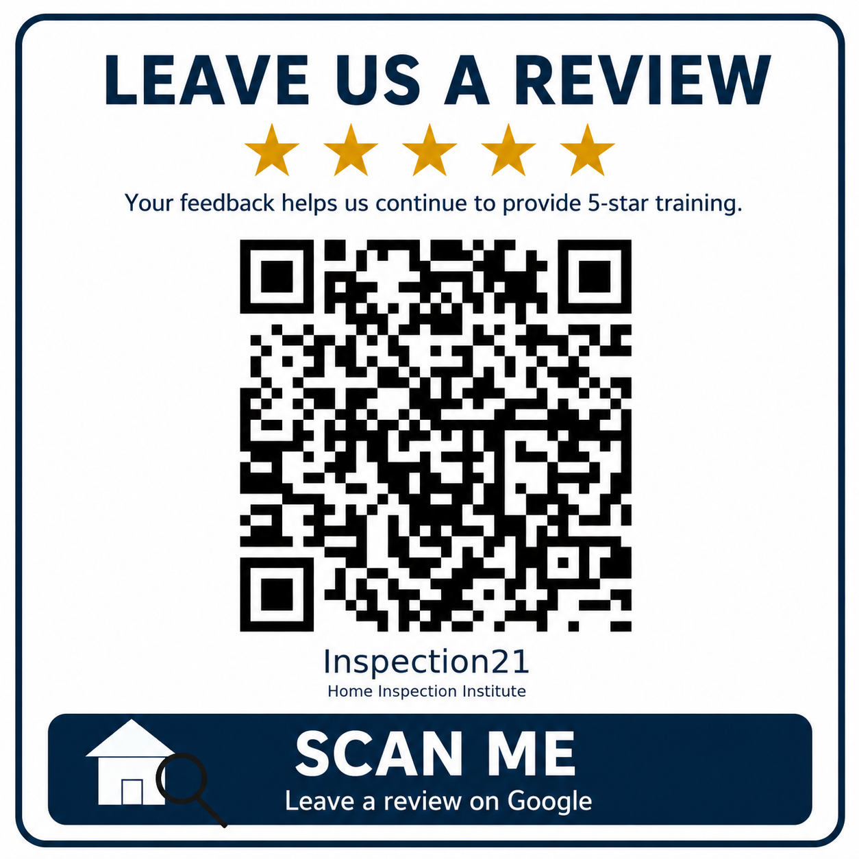 Inspection21 Google Review QR Code