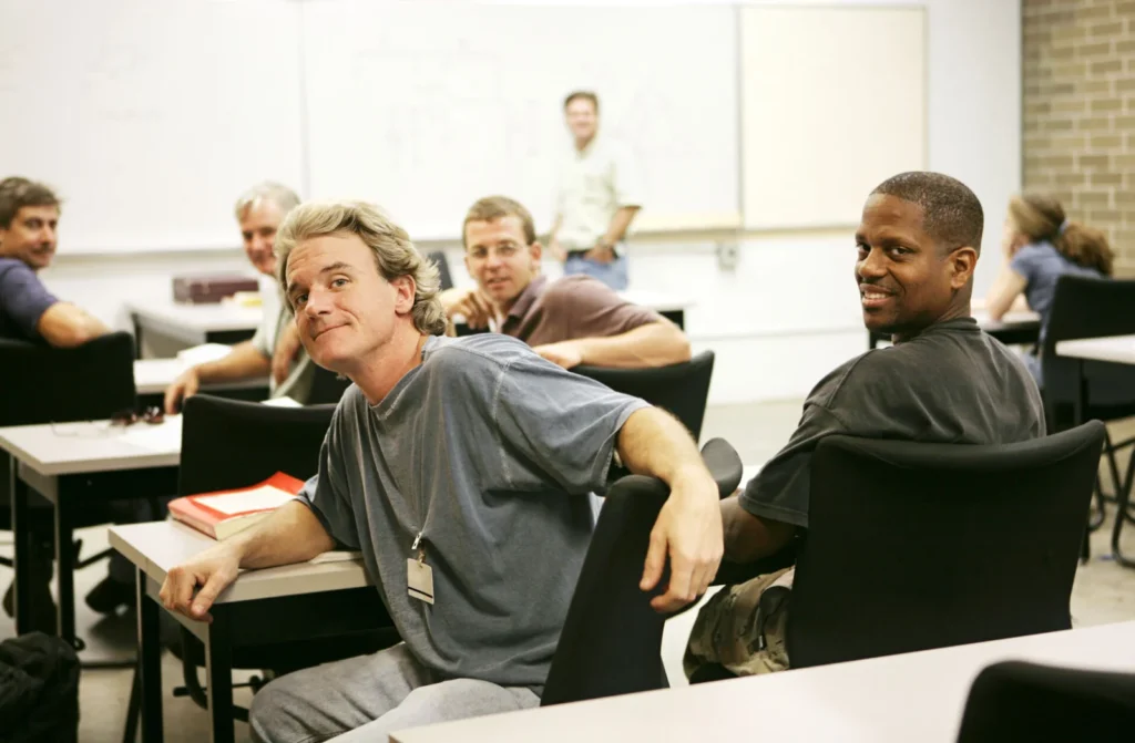 Students attending home inspection training classroom session